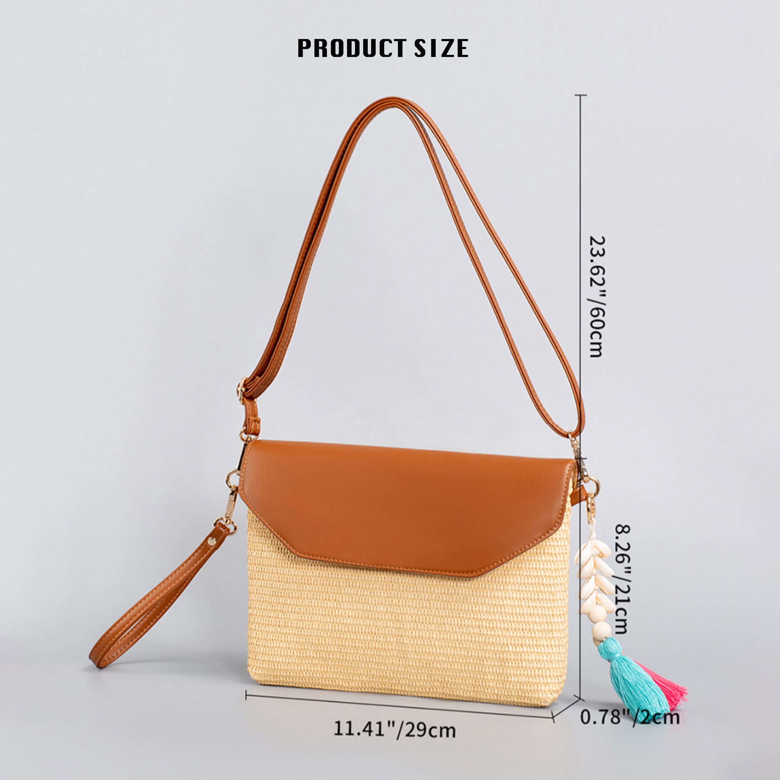 Quilted Crossbody Bags For Women Leather Purses Straw Bag Small Shoulder Handbags